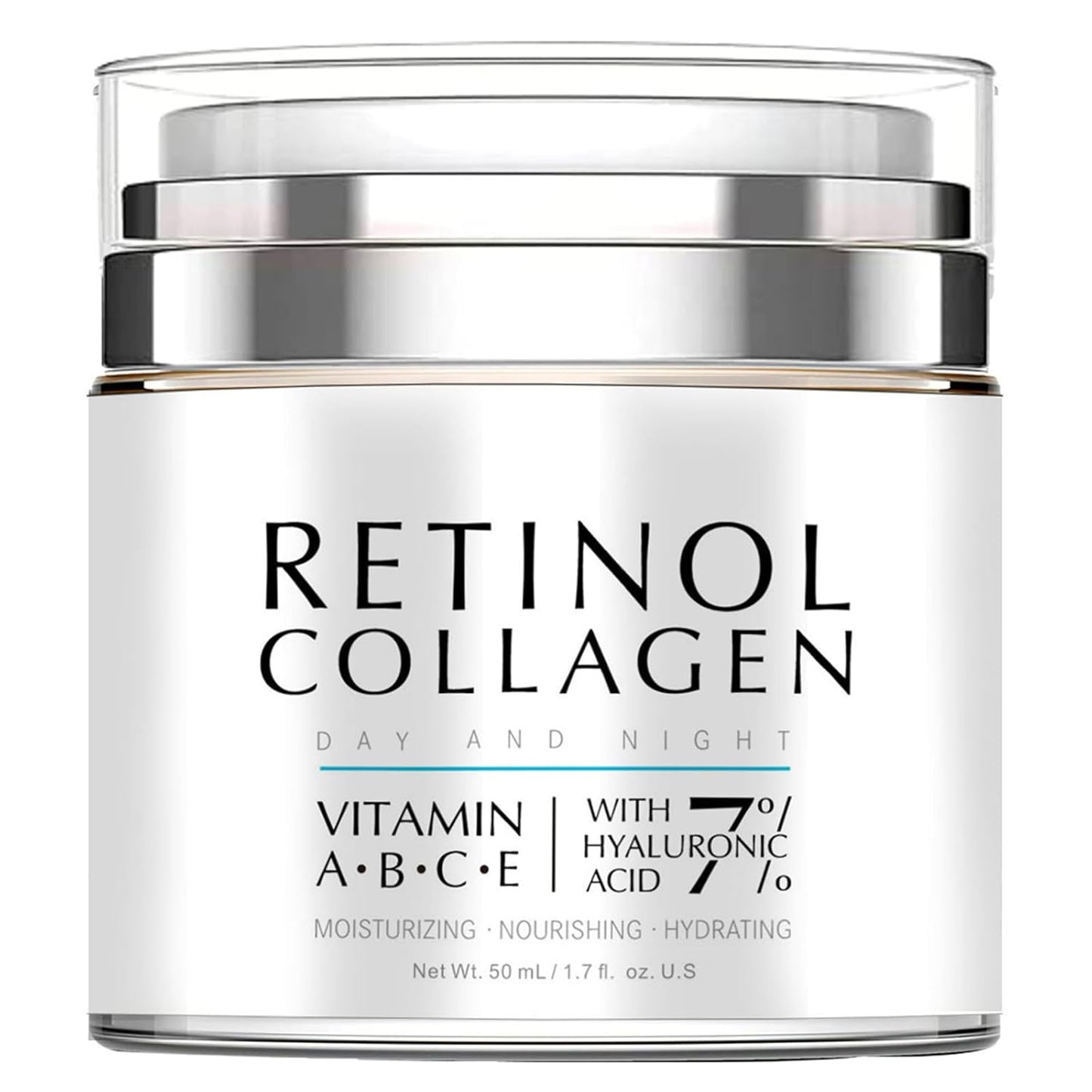 Night Cream Face Moisturizer with Retinol, Collagen, Niacinamide 10%, anti Wrinkle Face Cream, Made in USA, Retinol Cream for Face, anti Aging Face Cream, Face Moisturizer for Women, 1.7Oz
