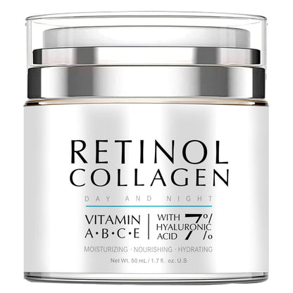Night Cream Face Moisturizer with Retinol, Collagen, Niacinamide 10%, anti Wrinkle Face Cream, Made in USA, Retinol Cream for Face, anti Aging Face Cream, Face Moisturizer for Women, 1.7Oz